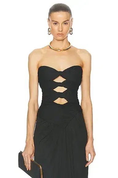 Saint Laurent Jersey Bandeau Top | Thumbnail 1 Saint Laurent Jersey Bandeau Top | Thumbnail 1