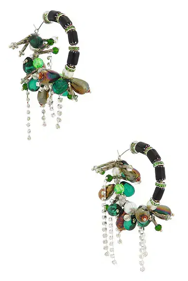 Dries Van Noten Draped Hoop Earrings