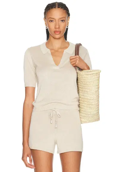 La Porte Odette Knit Polo Top | Thumbnail 5