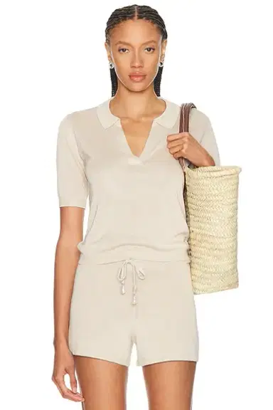 La Porte Odette Knit Polo Top | Thumbnail 1