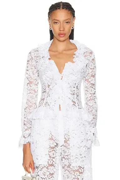 Ludovic de Saint Sernin Ruffle Blouse | Thumbnail 1 Ludovic de Saint Sernin Ruffle Blouse | Thumbnail 1
