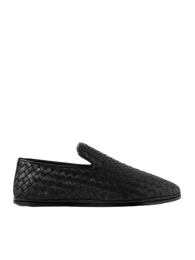 Bottega Veneta Intrecciato Full-Grain Leather Slippers | Thumbnail 1 Bottega Veneta Intrecciato Full-Grain Leather Slippers | Thumbnail 1