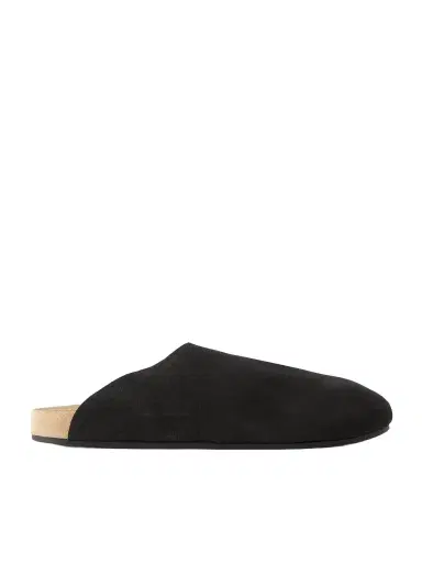 The Row Hudson Suede Slippers | Thumbnail 1 The Row Hudson Suede Slippers | Thumbnail 1
