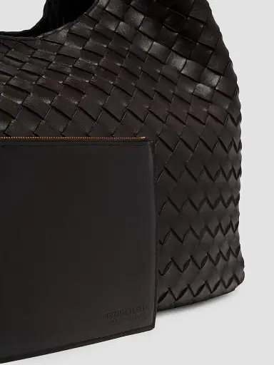 Bottega Veneta Women's Campana Large Intrecciato Leather Shoulder Bag - Fondant Brass | Thumbnail 5