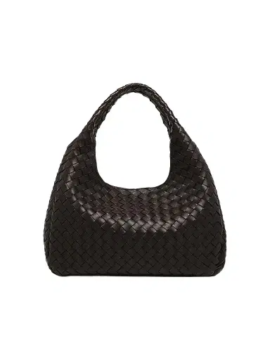 Bottega Veneta Women's Campana Large Intrecciato Leather Shoulder Bag - Fondant Brass | Thumbnail 1