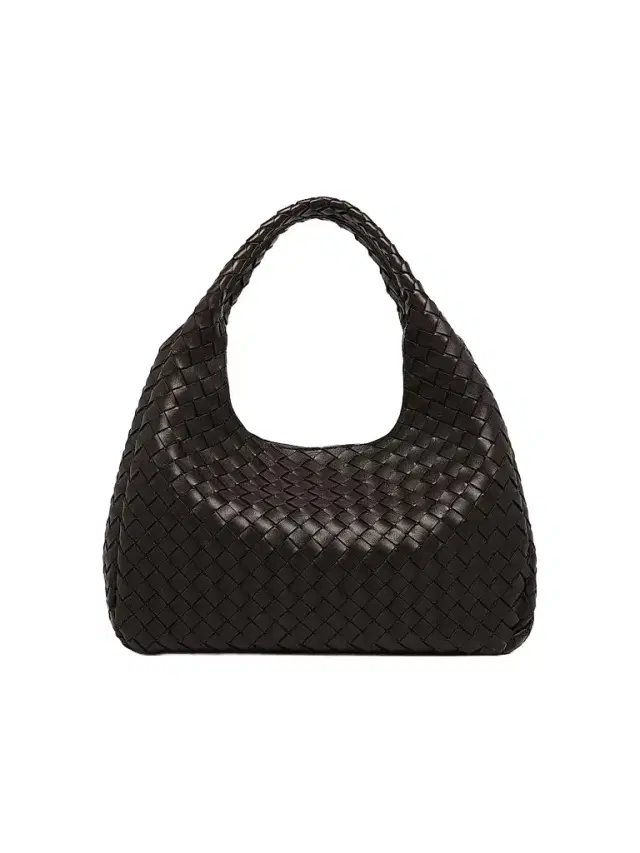 Bottega Veneta Women's Campana  Intrecciato Leather Shoulder Bag - Fondant Brass