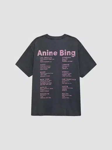 Anine Bing Women's Cade Cotton Smiley Print T-Shirt - Grey - Size XS | Thumbnail 6