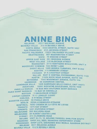 Anine Bing Women's Cade Graphic Cotton T-Shirt - Green - Size Small | Thumbnail 5