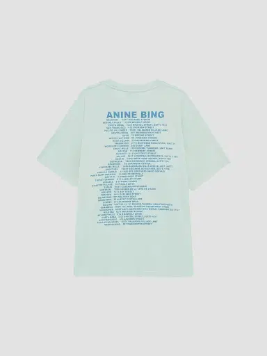 Anine Bing Women's Cade Graphic Cotton T-Shirt - Green - Size Small | Thumbnail 6