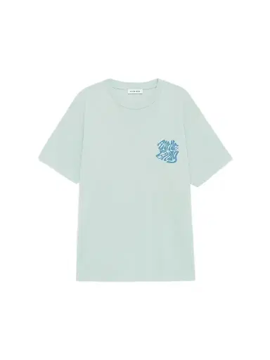 Anine Bing Women's Cade Graphic Cotton T-Shirt - Green - Size Small | Thumbnail 1