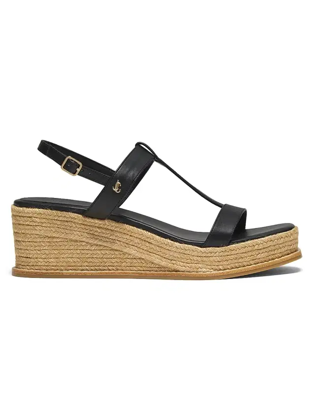 Jimmy Choo Women's Theia 60MM Espadrille Wedge Sandals - Black