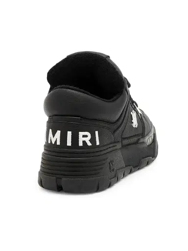 AMIRI Men's Metallic MA-1 Leather Low-Top Sneakers - Black - Size 7 | Thumbnail 3