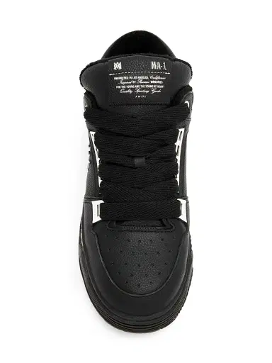 AMIRI Men's Metallic MA-1 Leather Low-Top Sneakers - Black - Size 7 | Thumbnail 4
