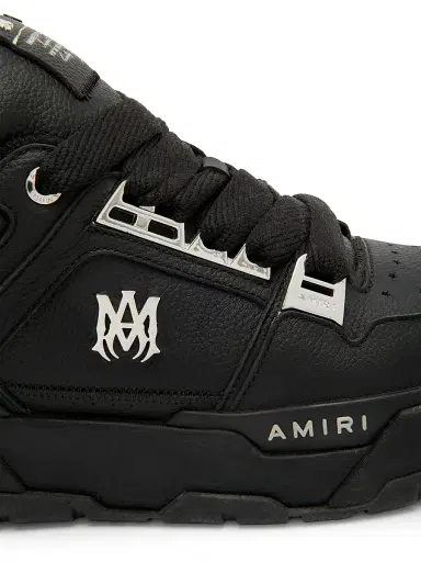 AMIRI Men's Metallic MA-1 Leather Low-Top Sneakers - Black - Size 7 | Thumbnail 5