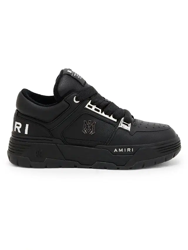 Amiri Men's Metallic MA-1 Leather Low-Top Sneakers - Black