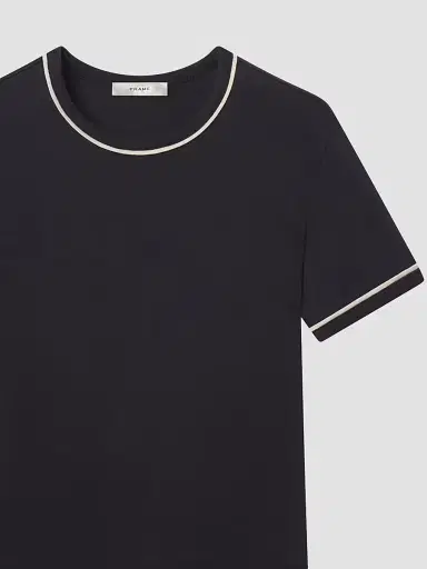 Frame Women's The Ringer Contrast-Trim Cotton T-Shirt | Thumbnail 7