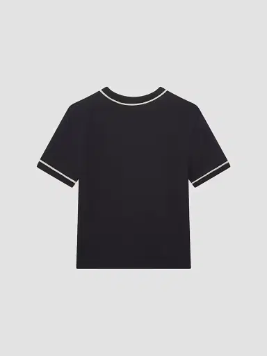 Frame Women's The Ringer Contrast-Trim Cotton T-Shirt | Thumbnail 8