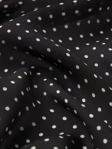 FRAME Women's The Gillian Pin Dot Silk Blouse - Black Multi | Thumbnail 4
