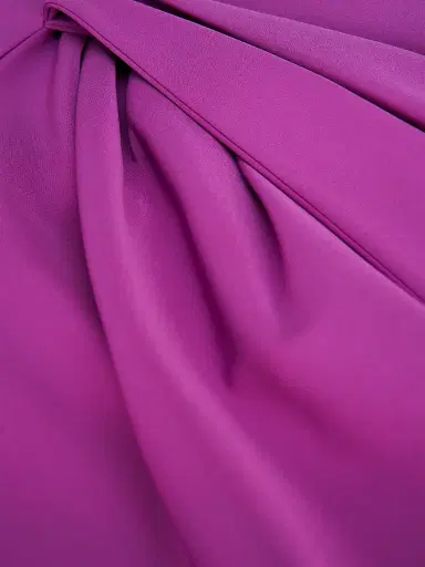 Kay Unger Women's Linden Draped Crepe Cocktail Dress | Thumbnail 6