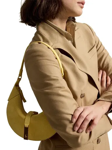 Polo Ralph Lauren Women's Polo ID Suede Convertible Shoulder Bag | Thumbnail 4 Polo Ralph Lauren Women's Polo ID Suede Convertible Shoulder Bag | Thumbnail 4