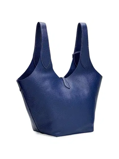 Polo Ralph Lauren Women's Polo Play Medium Pebbled Leather Tote Bag - Ink | Thumbnail 4 Polo Ralph Lauren Women's Polo Play Medium Pebbled Leather Tote Bag - Ink | Thumbnail 4
