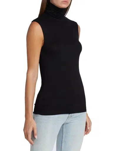 MAJESTIC FILATURES Women's Soft Touch Sleeveless Turtleneck | Thumbnail 4 MAJESTIC FILATURES Women's Soft Touch Sleeveless Turtleneck | Thumbnail 4