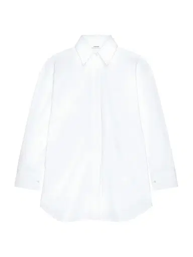 Givenchy Women's Asymmetric Shirt in Poplin - White | Thumbnail 1 Givenchy Women's Asymmetric Shirt in Poplin - White | Thumbnail 1