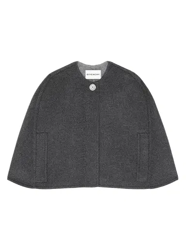 Givenchy Women's Cropped Cape in Wool and Cashmere - Dark Grey - Size 10 | Thumbnail 1 Givenchy Women's Cropped Cape in Wool and Cashmere - Dark Grey - Size 10 | Thumbnail 1