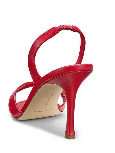 Manolo Blahnik Women's Callasli 90MM Leather Slingback Sandals - Red - Size 10 | Thumbnail 3