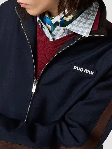Miu Miu Women's Kid Mohair Blouson Jacket - Blue - Size 8 | Thumbnail 6 Miu Miu Women's Kid Mohair Blouson Jacket - Blue - Size 8 | Thumbnail 6