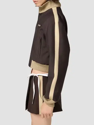 Miu Miu Women's Kid Mohair Blouson Jacket - Brown - Size 8 | Thumbnail 3