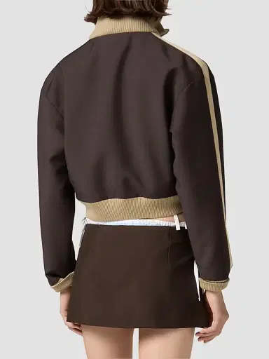 Miu Miu Women's Kid Mohair Blouson Jacket - Brown - Size 8 | Thumbnail 4