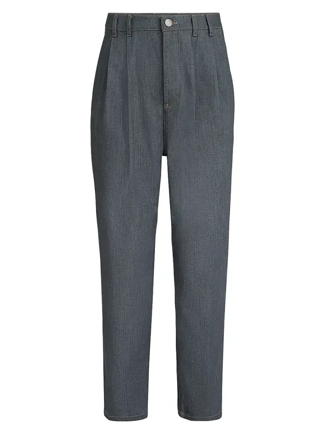 Brunello Cucinelli Men's Comfort Grayscale Denim Iconic Fit Five Pocket Trousers - Medium Grey