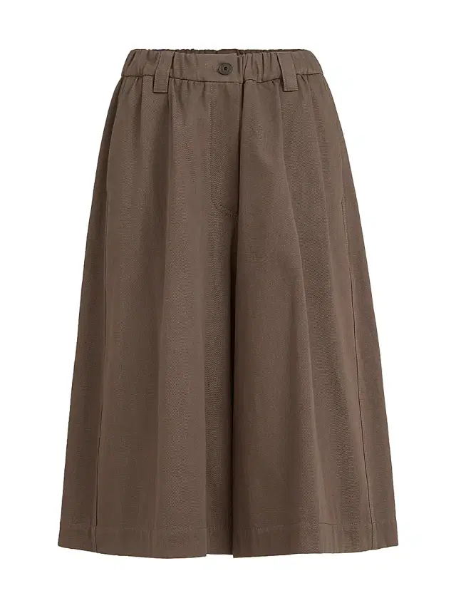 Brunello Cucinelli Women's Couture Cotton Gabardine Long Bermuda Shorts with Monili - Pine Cone Brown