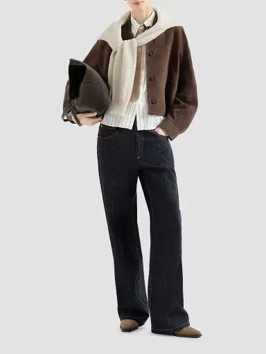 Brunello Cucinelli Women's No Fade Denim Contemporary Jeans with Monili | Thumbnail 6