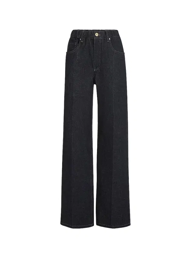 Brunello Cucinelli Women's No Fade Denim Contemporary Jeans with Monili - Dark Denim