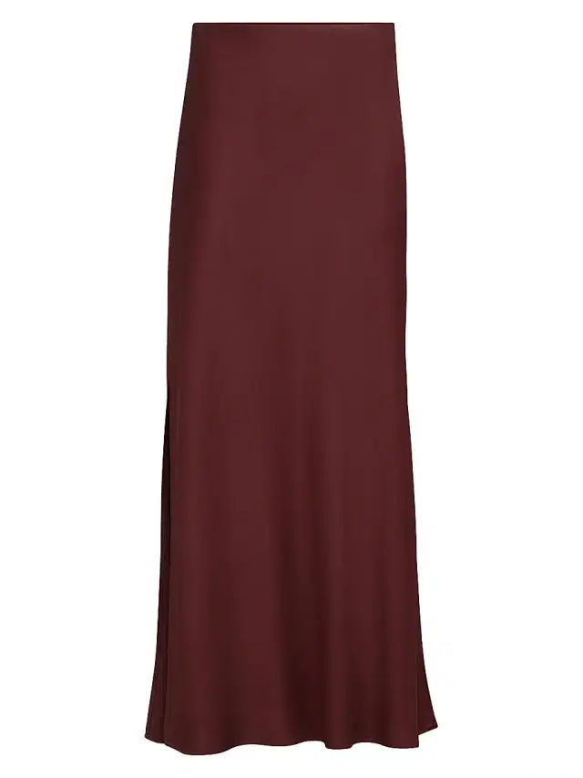 Brunello Cucinelli Women's Satin Cady Fluid Bias Cut Skirt