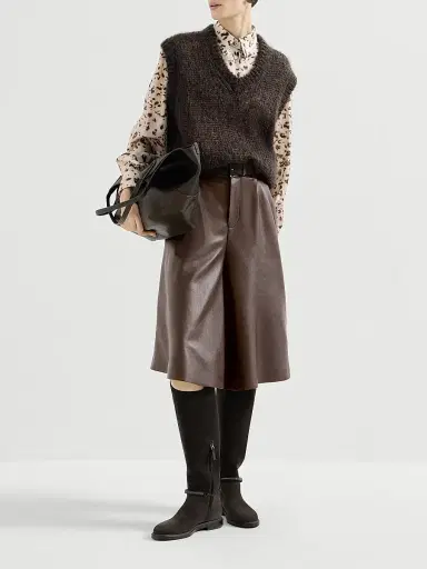 Brunello Cucinelli Women's Sparkling Mohair Sweater Vest with Monili | Thumbnail 6