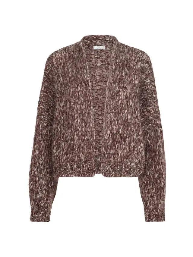 Brunello Cucinelli Women's Malfilé Mohair Cardigan - Purple