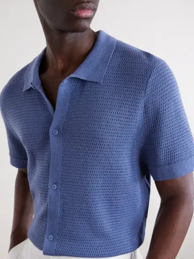 Onia Open-Knit Cotton Shirt | Thumbnail 5