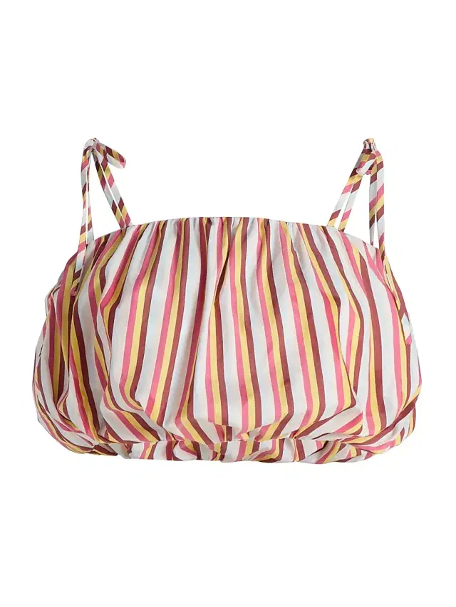 Women's The Ivy Striped Bubble Crop Top - Symi Stripe