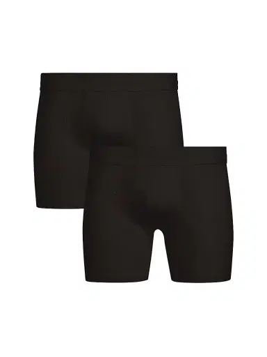 Commando Men's Premier 2-Pack Stretch-Cotton Boxer Brief Set - Black - Size XXL | Thumbnail 1