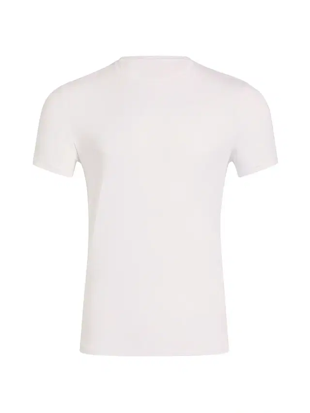Commando Men's Premier Stretch-Cotton Crewneck Undershirt - White