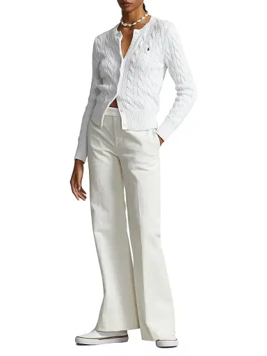 Polo Ralph Lauren Women's Cable-Knit Cardigan - White - Size XL | Thumbnail 2 Polo Ralph Lauren Women's Cable-Knit Cardigan - White - Size XL | Thumbnail 2