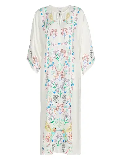 Johnny Was Women's x Ashley Percival Averi Floral Caftan - Elettra Morning - Size Large | Thumbnail 1