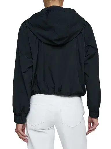 L'Agence Women's Miro Drawstring Hood Windbreaker - Black - Size XL | Thumbnail 5