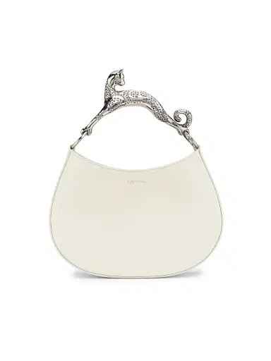 Lanvin Women's Cat Handle Leather Hobo Bag - Chalk | Thumbnail 1 Lanvin Women's Cat Handle Leather Hobo Bag - Chalk | Thumbnail 1