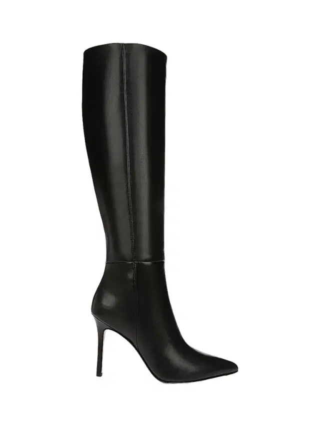 Women's Lisa Leather High-Heel Boots - Black