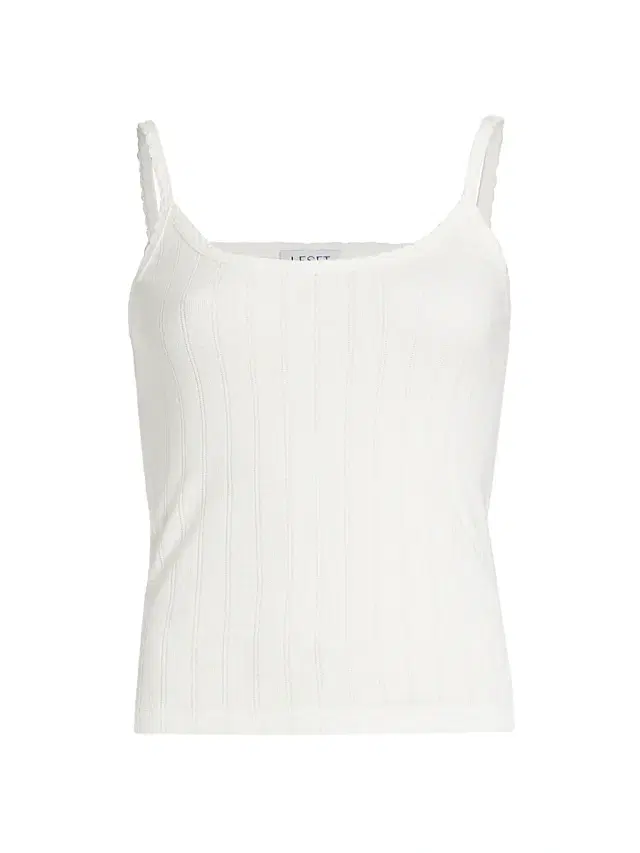 Leset Women's Pointelle-Knit Classic Tank - White