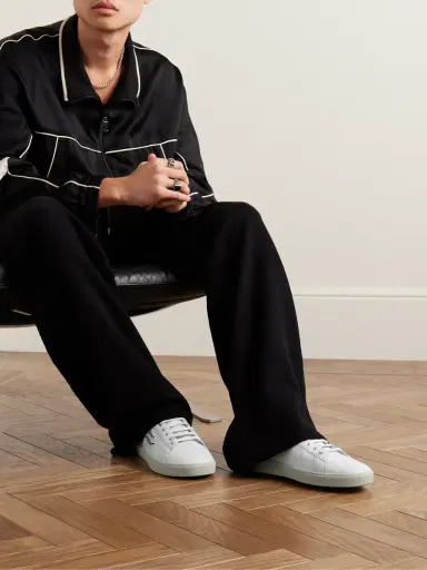 Saint Laurent SL/06 Court Classic Logo-Embroidered Leather Sneakers - Men | Thumbnail 2